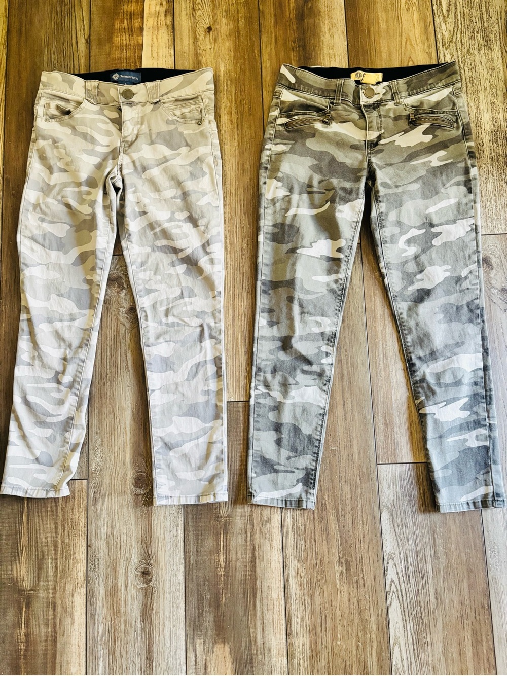 Pair of Women's Democracy Camouflage Skinny Crop Jeans size 4